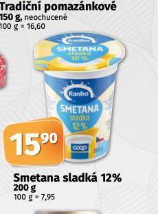 Coop Smetana sladká 12% nabídka