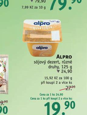 Rossmann Alpro sójový dezert nabídka