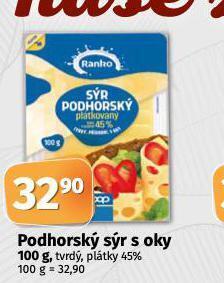 Coop Podhorský sýr s oky nabídka