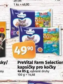Coop Prevital farm selection kapsičky pro kočky nabídka