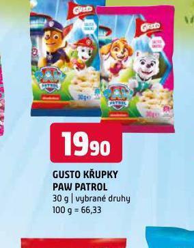 Terno Gusto křupky paw patrol nabídka