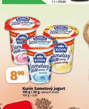 Coop Kunín smetanový jogurt nabídka