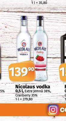 Coop Nicolaus vodka nabídka