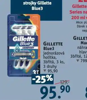 Rossmann Gillette blue3 jednorázová holítka nabídka