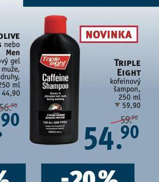 Rossmann Triple eight kofeinový šampon nabídka