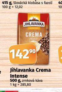 Coop Jihlavanka crema intense zrnková káva nabídka