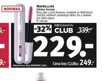 Rossmann Maybelline řasenka nabídka