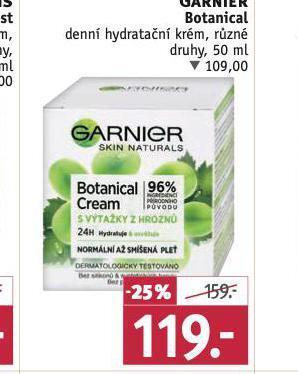 Rossmann Garnier botanical krém nabídka