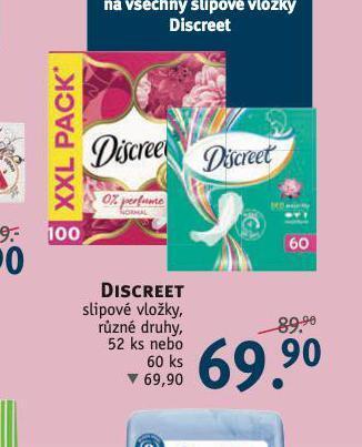 Rossmann Discreet slipové vložky nabídka