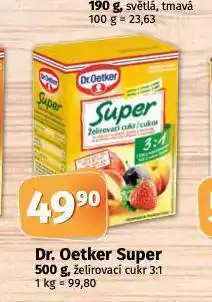 Coop Dr. oetker super želírovací cukr 3:1 nabídka