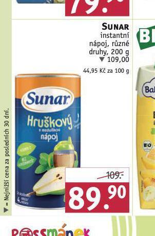 Rossmann Sunar instantní nápoj nabídka