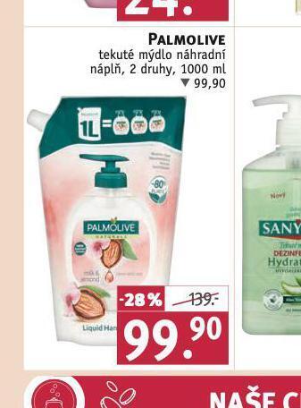 Rossmann Palmolive tekuté mýdlo nabídka
