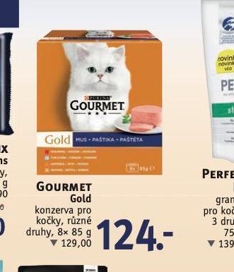 Rossmann Gourmet gold konzerva pro kočky nabídka
