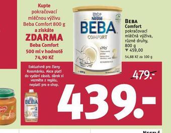 Rossmann Beba comfort pokračovací kojenecká výživa nabídka