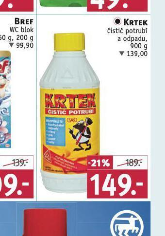 Rossmann Krtek čistič potrubí a odpadu nabídka