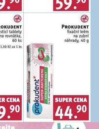 Rossmann Prokudent fixační krém na zubní náhrady nabídka
