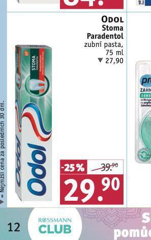 Rossmann Odol zubní pasta nabídka