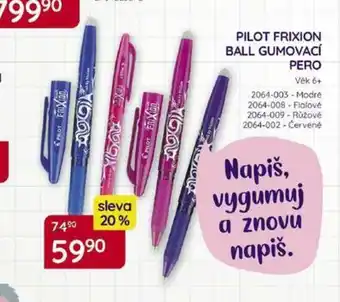 Pilot Frixion Ball Gumovací Pero