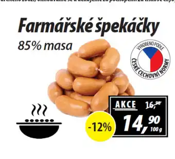 ZEMAN Farmářské špekáčky 100g nabídka