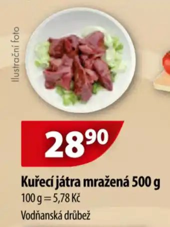 CBA Kuřecí játra mražená 500g nabídka