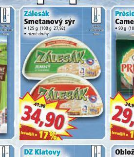 Zálesák smetanový sýr