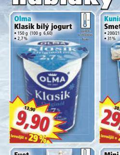 Norma Olma klasik bílý jogurt nabídka
