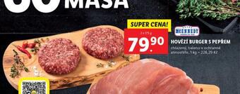Lidl Hovězí burger s pepřem nabídka