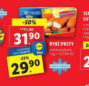Lidl Nowaco rybí prsty nabídka