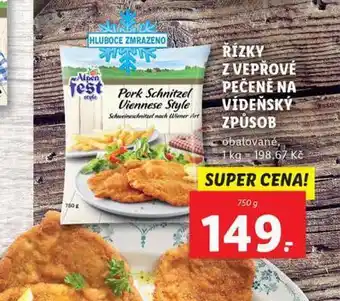 Lidl Řízky z vepřové pečeně na vídeňský způsob nabídka