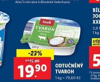 Lidl Odtučněný tvaroh nabídka