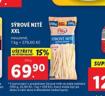 Lidl Sýrové nitě xxl nabídka