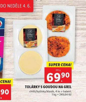 Lidl Tolárky s goudou na gril nabídka