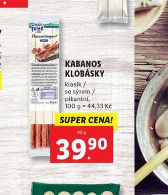 Lidl Kabanos klobásky nabídka