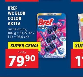 Lidl Bref wc blok color aktiv nabídka