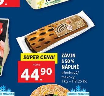 Lidl Závin s 50% náplně nabídka