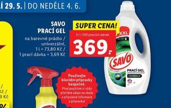 Lidl Savo prací gel nabídka