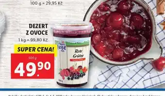 Lidl Dezert z ovoce nabídka