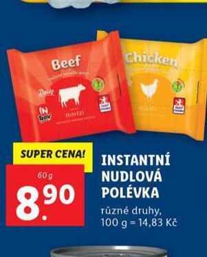 Lidl Instantní nudlová polévka nabídka