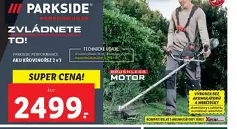 Lidl Parkside aku křovinořez 2v1 nabídka