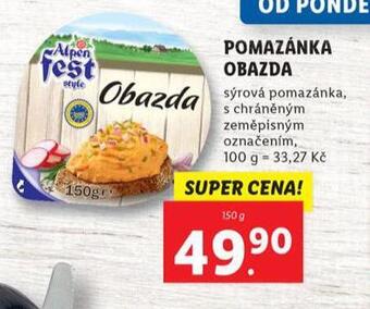 Lidl Pomazánka obazda nabídka