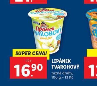 Lidl Lipánek tvarohový nabídka