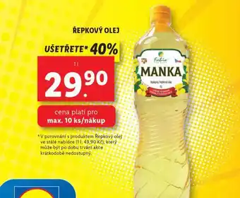 Lidl Řepkový olej nabídka