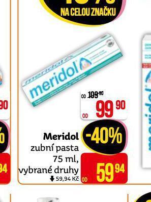 Teta Meridol zubní pasta nabídka