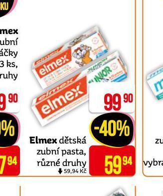 Teta Elmex dětská zubní pasta nabídka