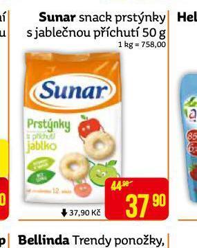 Teta Sunar snack prstýnky s jablečnou příchutí nabídka