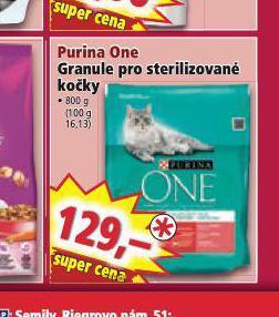 Norma Purina one granule pro sterilizované kočky nabídka