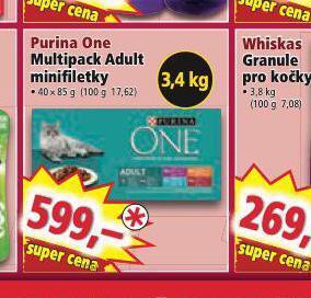 Norma Purina one multipack adult minifiletky nabídka