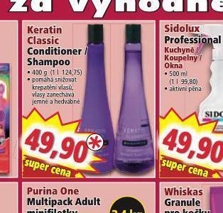 Norma Keratin classic conditioner / shampoo nabídka