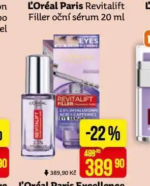 Teta Loreal paris revitalift filler oční sérum nabídka