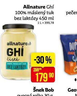 Teta Allnature ghí 100% máslený tuk bez laktózy nabídka
